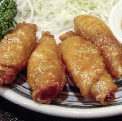 鶏皮餃子