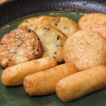 Assortment of 3 types of deep-fried Satsuma-fried Ueyama kamaboko
