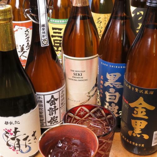 Shochu is available from a glass of 500 yen!