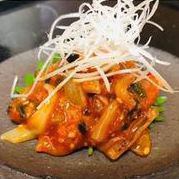 Delicious spicy squid kimchi