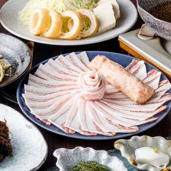 【塩出汁しゃぶしゃぶ】沖縄県産あぐー豚コース　 全9品4400円（税込）