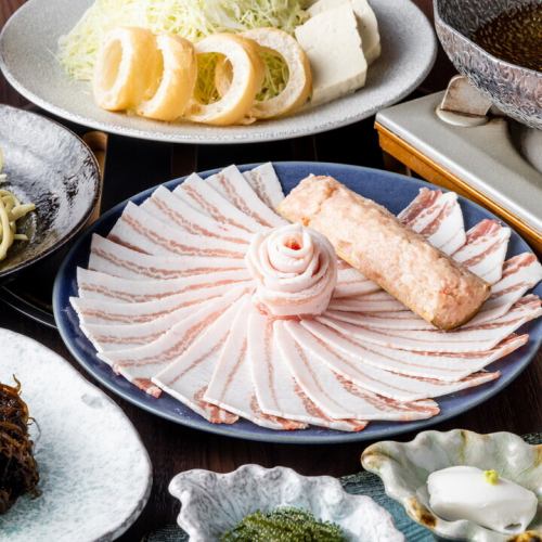 【塩出汁しゃぶしゃぶ】沖縄県産あぐー豚コース　 全9品4400円（税込）