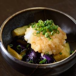 Fried eggplant grated ponzu