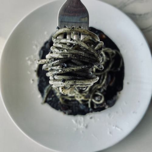 Squid ink pasta of the day
