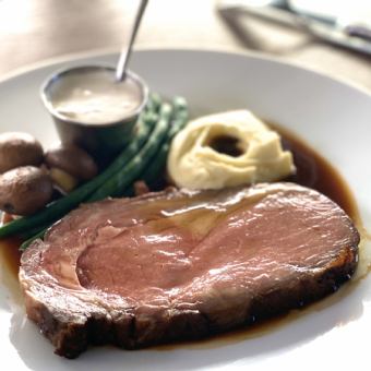 【ザ・ペントハウスの極上和牛ランプ肉のローストコース】3H飲放付 7000円(税込)