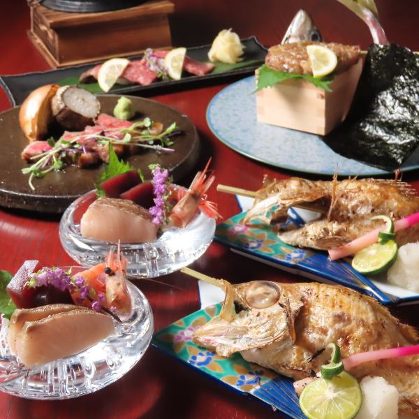 【宴会に】お刺身盛り合わせや新発田牛などコースを各種ご用意しております。