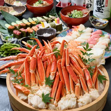 11/14~土日限定【ズワイガニ&にぎり寿司食べ放題ランチ】ソフトドリンク飲み放題付90分