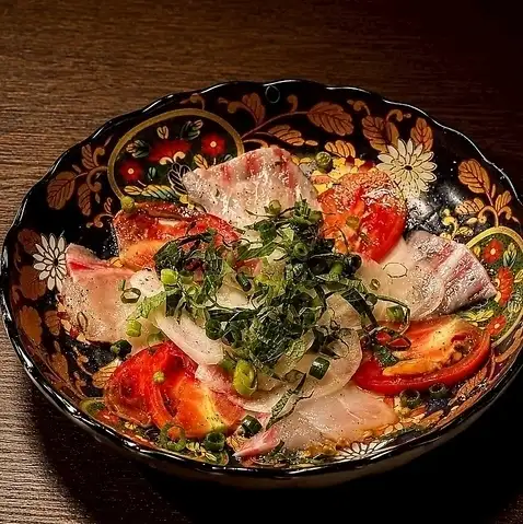 Summer seasonal vegetable carpaccio