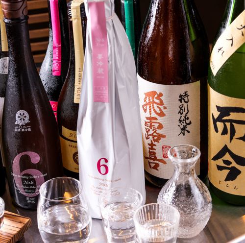 Sake collected from all over Japan