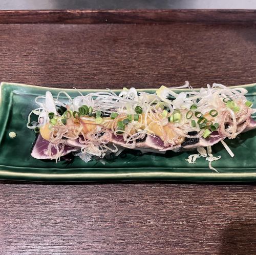 カツオのタタキニンニク味噌
