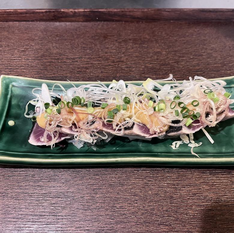 カツオのタタキニンニク味噌
