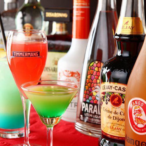 We offer over 70 types of cocktails.