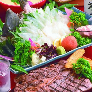 [Horse sashimi & filefish sashimi & red beef steak] Special course total of 8 dishes + [all you can drink] 7,000 yen (tax included)