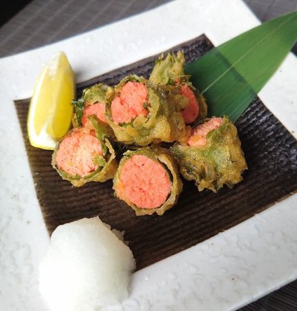 明太子の大葉包み天ぷら