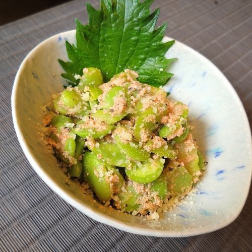 そら豆の明太バター和え