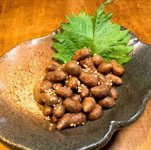 むかごのガリバタ炒め