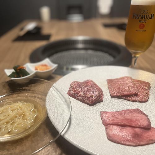 焼肉屋のちょい飲みセット