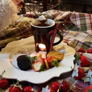 北欧産ミルクを使ったチョコレートフォンデュ