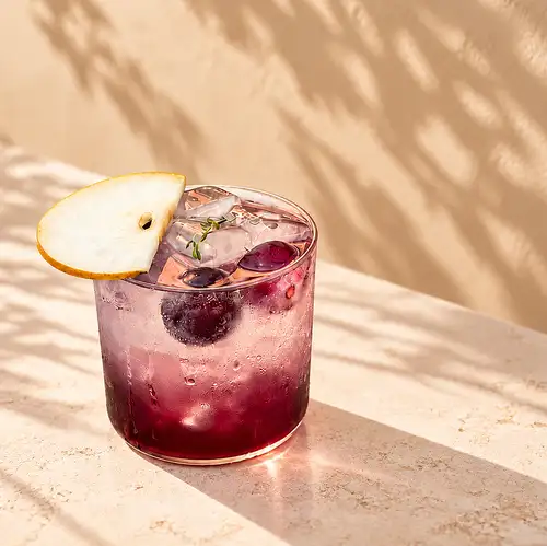 Grape and pear cocktail
