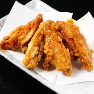 手羽中唐揚げ (4 병) ~ 수제 면 누구 ~