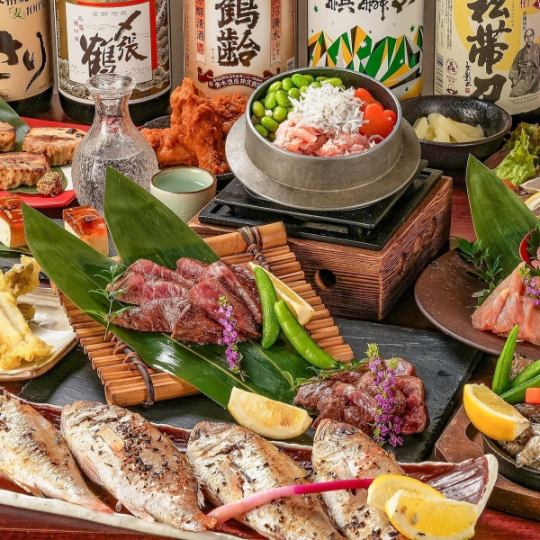 10500⇒10000円【鳳凰コース】のどぐろや地鶏、黒毛和牛など全10品◆生ビール＆特典つき飲み放題