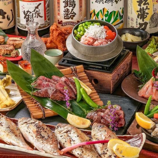 10500⇒10000円【鳳凰コース】のどぐろや地鶏、黒毛和牛など全10品◆生ビール＆特典つき飲み放題