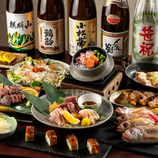 10500⇒10000円【鳳凰コース】のどぐろや地鶏、黒毛和牛など全10品◆生ビール&特典つき飲み放題