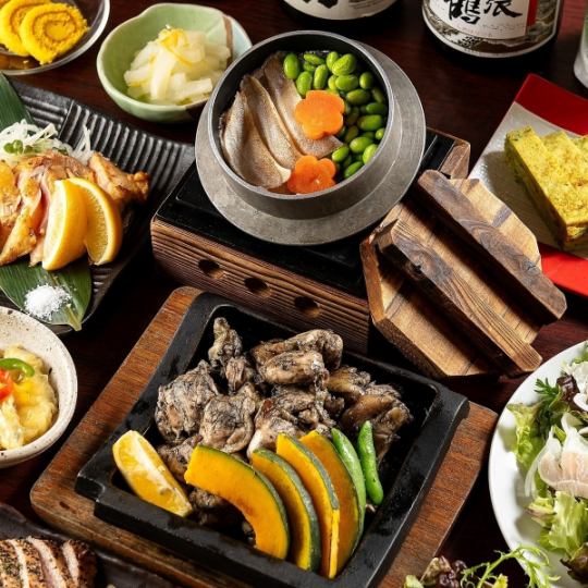 5500⇒5000円【朱鷺コース】鶏炭焼や刺身、のどぐろ釜飯◆全10品◆生ビール付2.5h飲み放題+特典