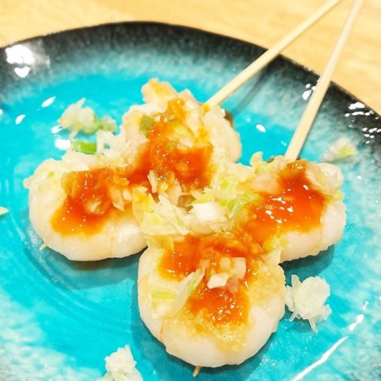 A variety of healthy skewered dishes made with koji, all of which are exquisite!