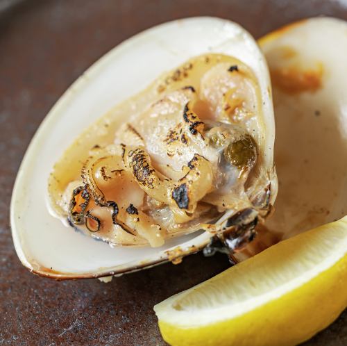 Grilled clams fresh from the fish tank