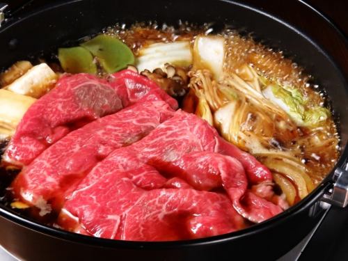 【各種宴会にオススメ】牛すき焼きor牛しゃぶ　選べる鍋2時間飲み放題コース6600円(税込)