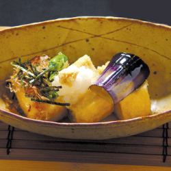 炸茄子乡村豆腐、炸章鱼