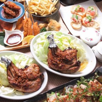 《個室確約》【3】2H飲み放題付き【骨付鳥コース5000円】（7品）料理のみ3800円