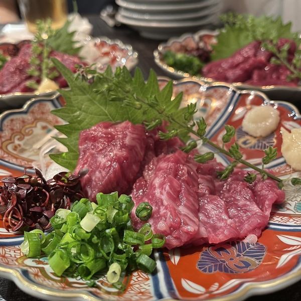 Horsemeat sashimi from Kumamoto Prefecture