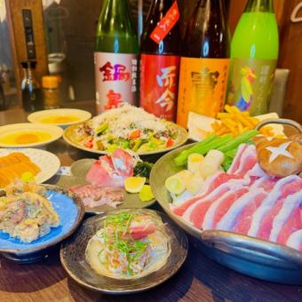 忘・新年会にも♪鴨と九条ネギのすき焼きメインのプレミアムコース！2H飲み放題＋料理10品5000円
