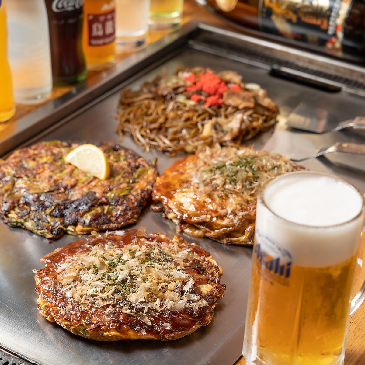 [There is a parking lot] A shop where you can easily enjoy authentic okonomiyaki in a cozy space