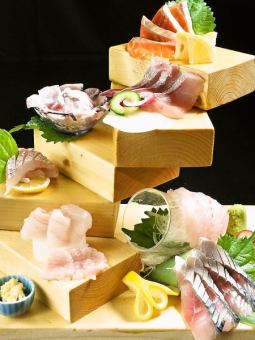 We also have 5 and 10 sashimi assortments.