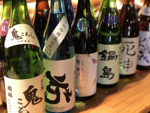 We have over 30 types of local sake from all over the country!