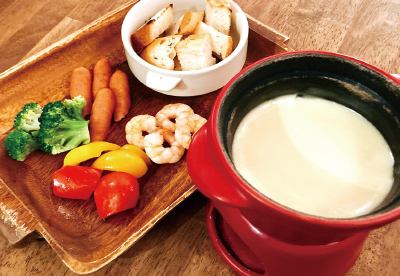 <2.5Hコース>チーズフォンデュコース☆飲み放題付【お料理8品5000円(税込)】