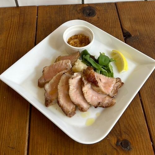 Herb grilled domestic pork loin ~homemade ginger sauce~