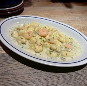 海老とあおさのクリームニョッキ ～柚子胡椒風～