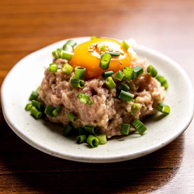 Misaki tuna yukke with green onions and toro
