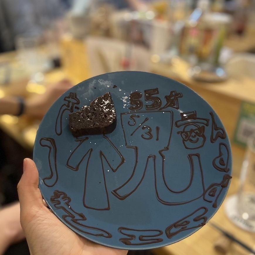誕生日などのお祝いに！プレートご用意いたします♪