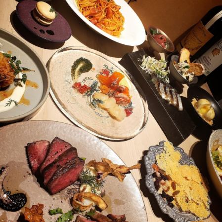 도카치 산 식재료를 메인으로 일본식 불문하고 "소재 · 요리법 자연산」을 고집 한 수제 창작 요리