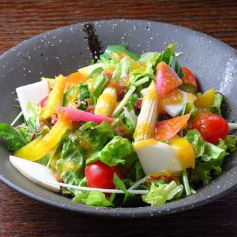 Green salad with 10 kinds of seasonal vegetables
