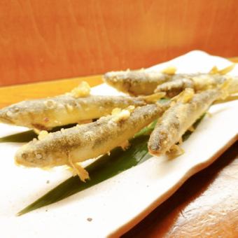 Young sweetfish tempura