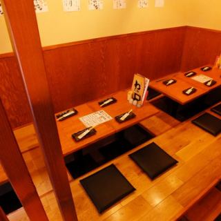 ご宴会に◎ゆったり出来る掘りごたつ席もご用意しております。