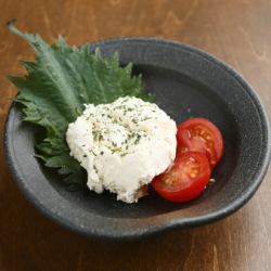 Pickled cream cheese in miso