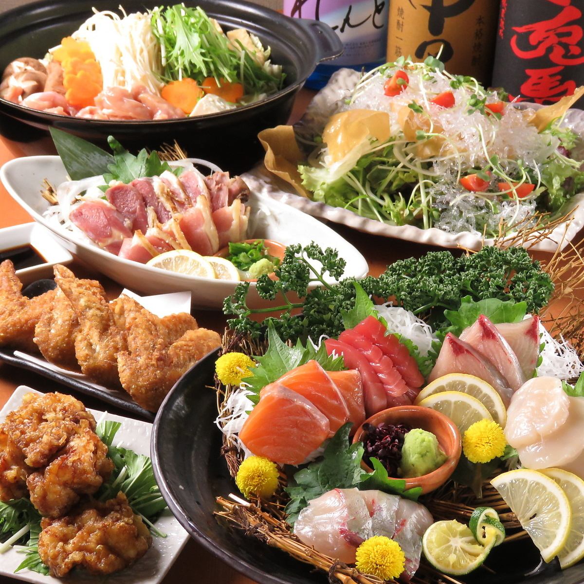 【個室有◎】各種宴会向けの全10品の飲み放題コース★