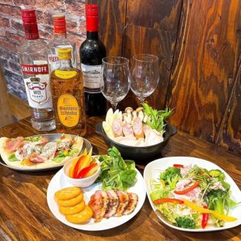 [Private store course for 5 or more people] 5 dishes with 2 hours of all-you-can-drink for 4,000 yen